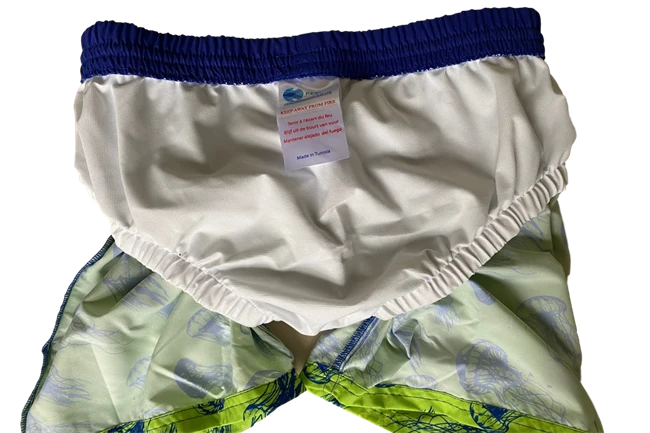 Inkontinens badbyxor blå / grön Kesvir